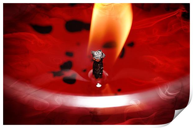 Red Candle  Print by JC studios LRPS ARPS