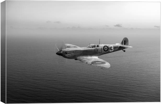 Spitfire EN152 over Gulf of Tunis  Canvas Print by Gary Eason