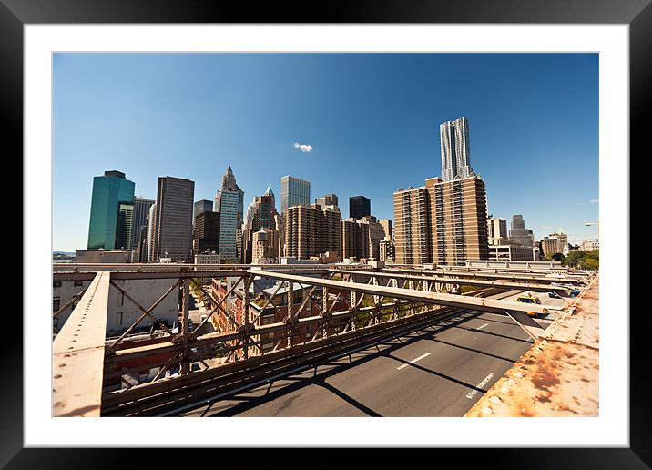 Downtown New York Skyline Framed Mounted Print by Phil Hawley