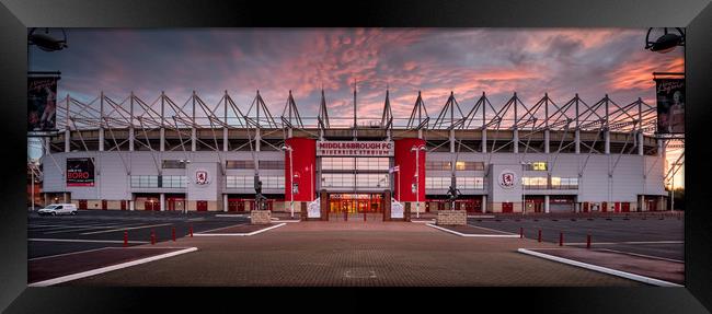 The Riverside Stadium, Middlesbrough Framed Print by Dave Hudspeth Landscape Photography