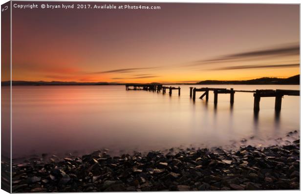 Sunset at Aberdour Canvas Print by bryan hynd