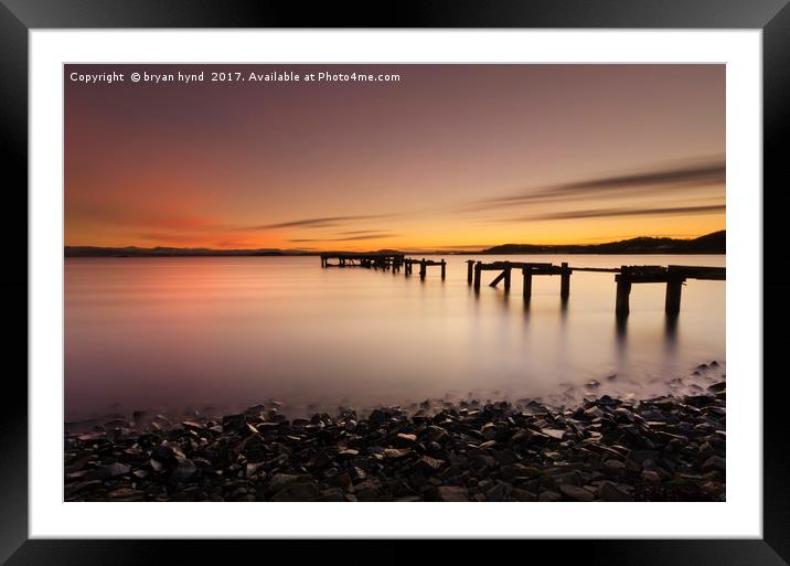 Sunset at Aberdour Framed Mounted Print by bryan hynd