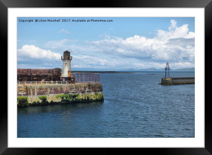 Ardrossen Lighthouse.  Framed Mounted Print by Lilian Marshall