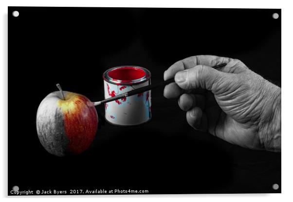 An Apple a day Acrylic by Jack Byers