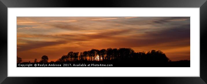 Lincolnshire's Radiant Sunset Horizon Framed Mounted Print by Ros Ambrose