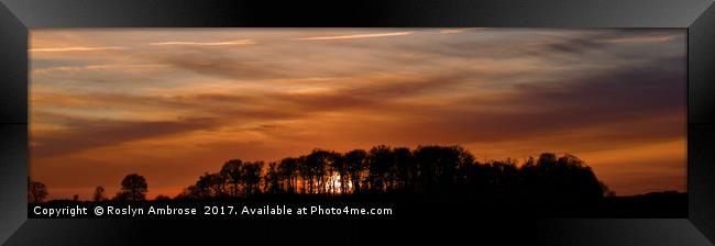 Lincolnshire's Radiant Sunset Horizon Framed Print by Ros Ambrose