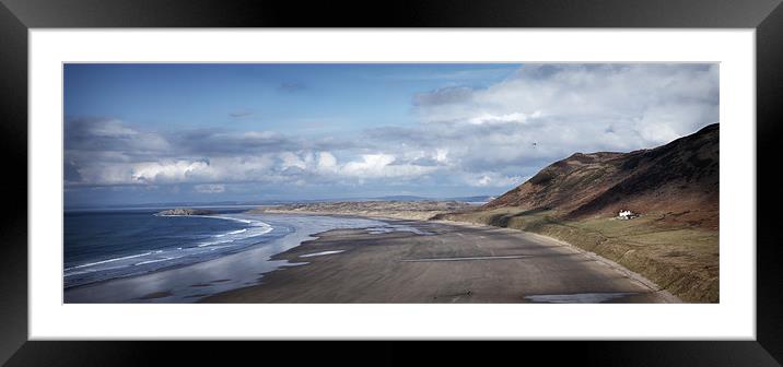 RHOSSILI BEACH Framed Mounted Print by Anthony R Dudley (LRPS)