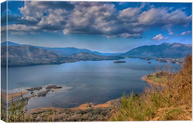 Poetic Splendour of Cumbrian Lakes Canvas Print by Gilbert Hurree