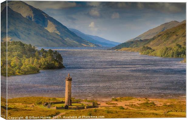 Scotland's Timeless Glenfinnan Monument: A Natural Canvas Print by Gilbert Hurree