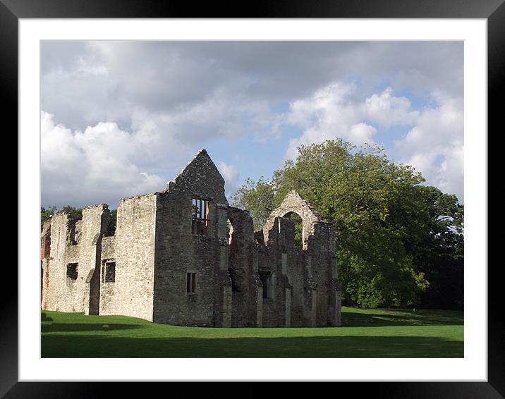 Netley Abbey Ruins Framed Mounted Print by kelly Draper