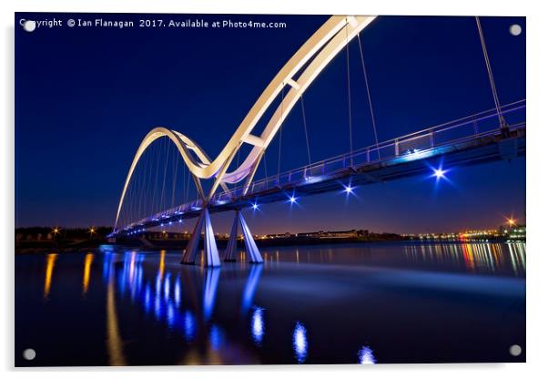 Infinity Bridge, Stockton Acrylic by Ian Flanagan