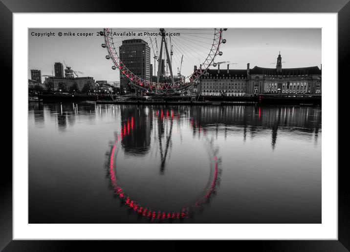 red wheel reflection Framed Mounted Print by mike cooper