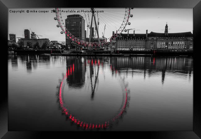 red wheel reflection Framed Print by mike cooper