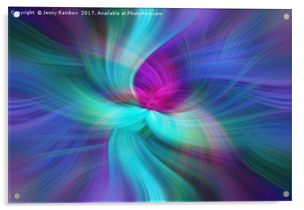 Spiritual Freedom. Mystery of Colors Acrylic by Jenny Rainbow