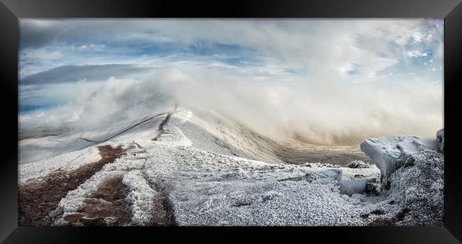 Brecon Beacons Winter Landscape Framed Print by Creative Photography Wales