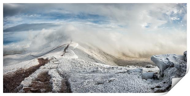 Brecon Beacons Winter Landscape Print by Creative Photography Wales