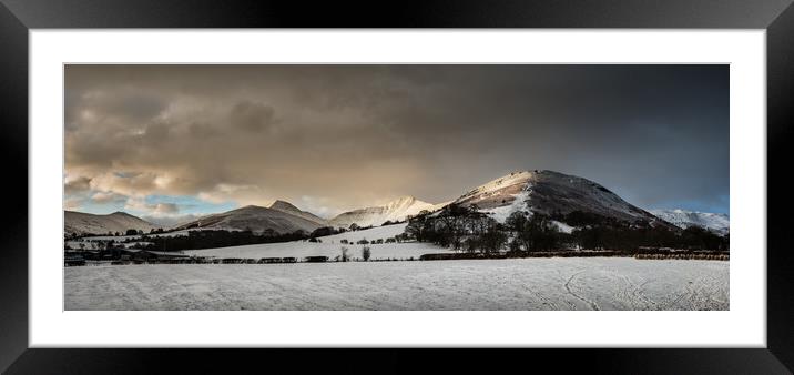 Brecon Beacons Winter Landscape Framed Mounted Print by Creative Photography Wales