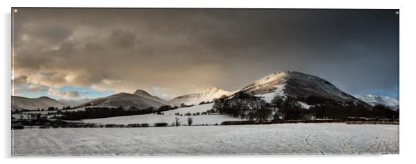 Brecon Beacons Winter Landscape Acrylic by Creative Photography Wales