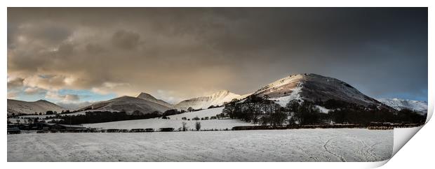 Brecon Beacons Winter Landscape Print by Creative Photography Wales