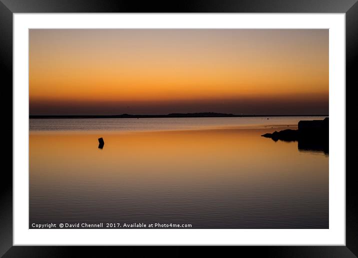 West Kirby Twilight Glow  Framed Mounted Print by David Chennell