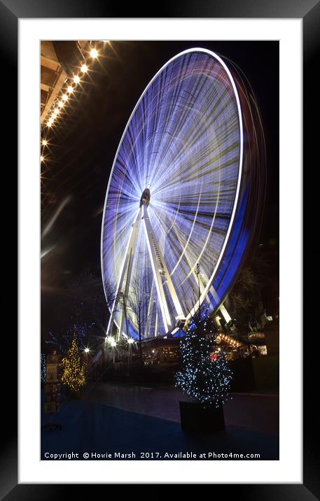 Ferris Wheel Framed Mounted Print by Howie Marsh