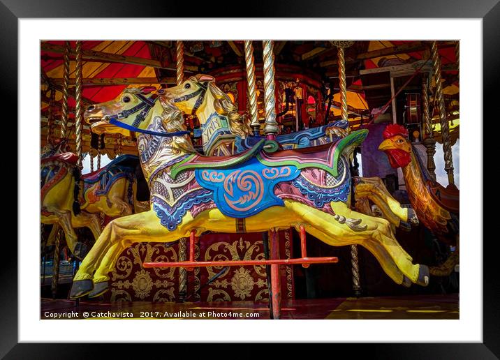Carousel Framed Mounted Print by Catchavista 