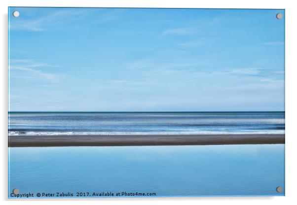 Blue sky and sea Acrylic by Peter Zabulis