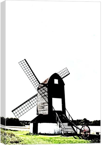 Windmill Canvas Print by Ian Jeffrey
