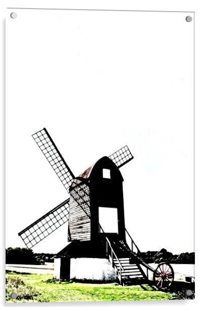 Windmill Acrylic by Ian Jeffrey
