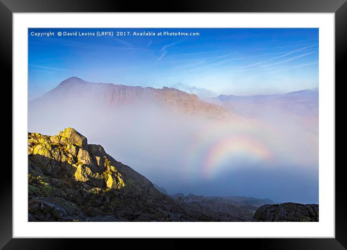 Glory Below Bowfell Framed Mounted Print by David Lewins (LRPS)