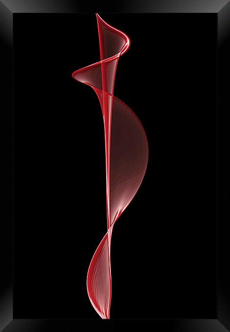 Red Glass Abstract Framed Print by Ann Garrett