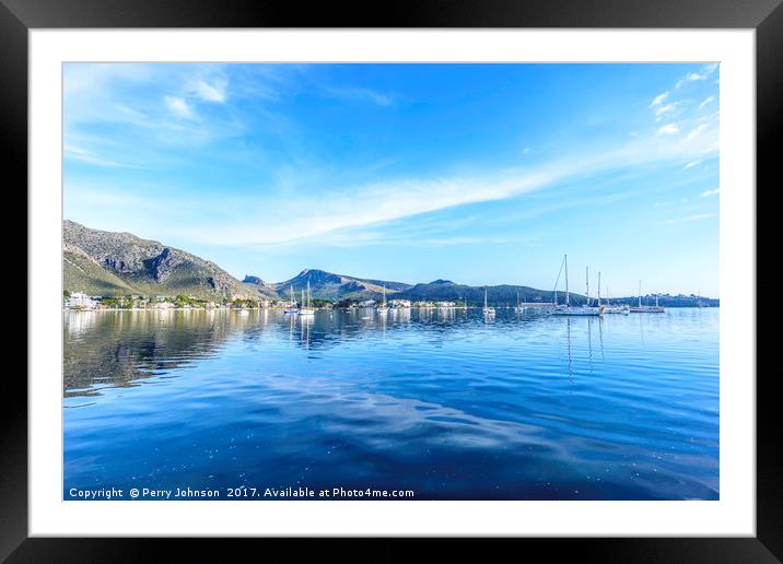 Badia de Pollensa Framed Mounted Print by Perry Johnson