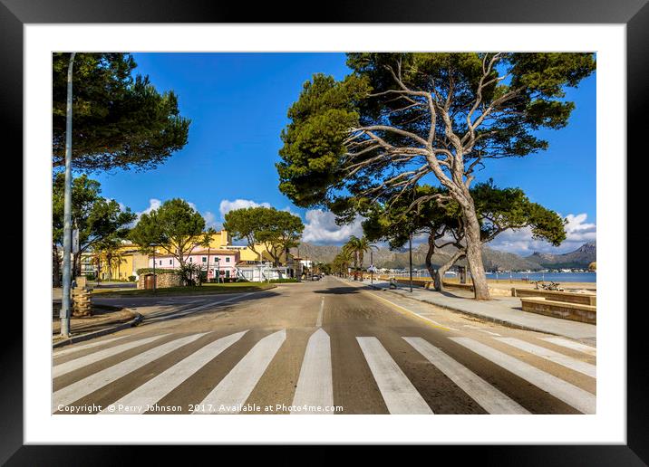 Passeig Saralegui Framed Mounted Print by Perry Johnson