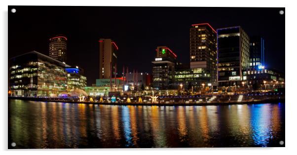 Media City Panorama Acrylic by David McCulloch