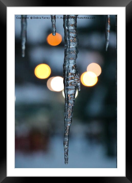 Icicles Framed Mounted Print by Debra Farrey