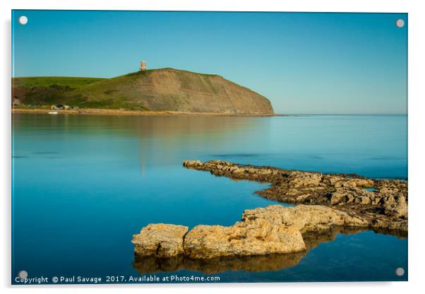 Kimmeridge Bay with a 10 stop filter Acrylic by Paul Savage