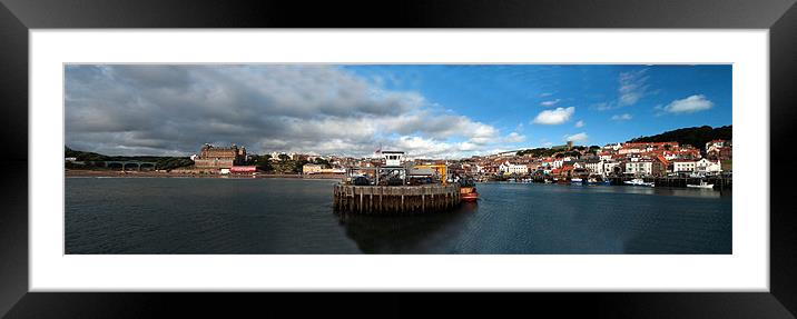 Scarborough Harbour Panorama Framed Mounted Print by Rob Hawkins