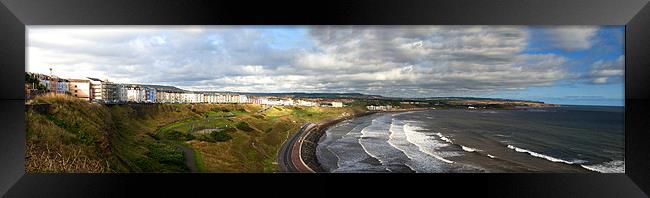 Scarborough North Beach Panorama Framed Print by Rob Hawkins