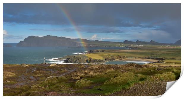 Rainbow over Clogher Print by barbara walsh