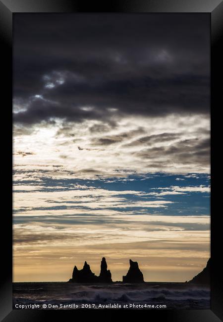 Reynisdrangar, Vík í Mýrdal, Iceland Framed Print by Dan Santillo