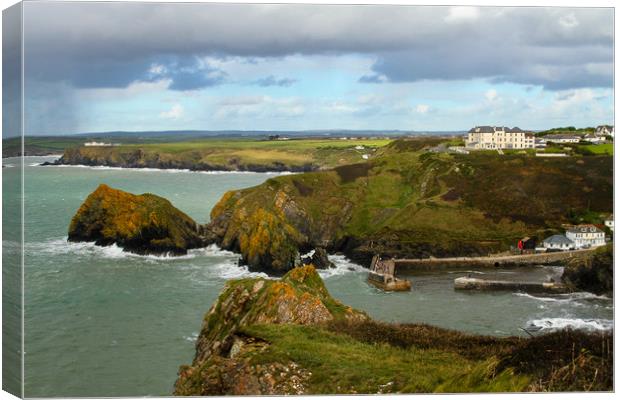  Mullion Cove from the clifftop Canvas Print by Oxon Images