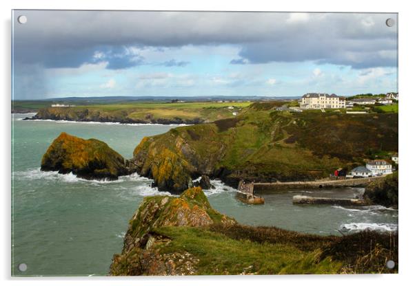  Mullion Cove from the clifftop Acrylic by Oxon Images
