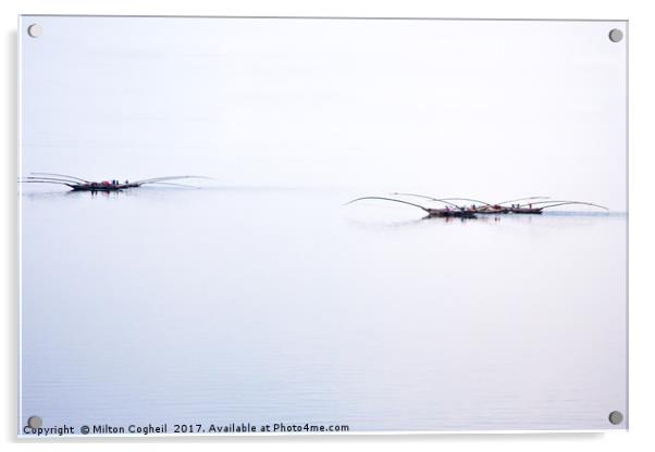 Rwandan Traditional Fishing Boats Acrylic by Milton Cogheil