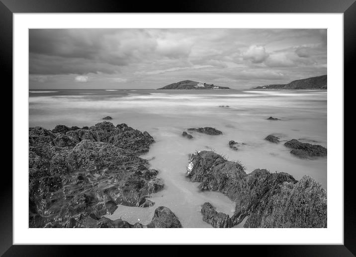 bantham  beach Framed Mounted Print by kevin murch