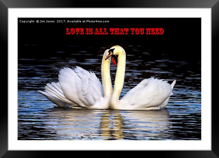 Love is all that you need! Framed Mounted Print by Jim Jones