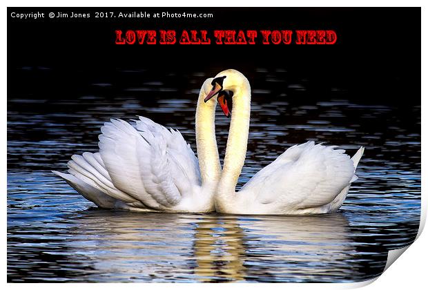 Love is all that you need! Print by Jim Jones