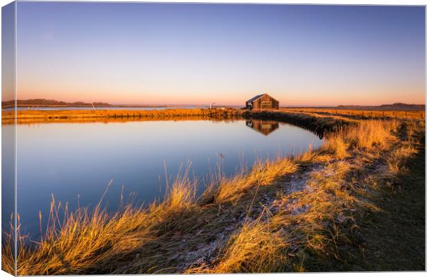 Dawn At Newtown Creek Canvas Print by Wight Landscapes