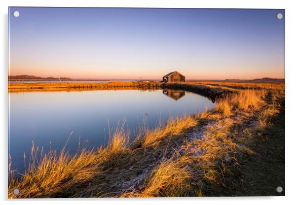 Dawn At Newtown Creek Acrylic by Wight Landscapes