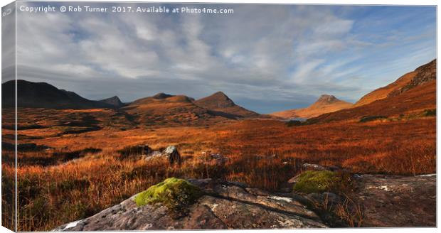 Assynt Panorama Canvas Print by Rob Turner