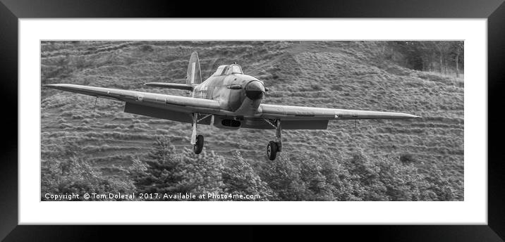 Hurricane final approach mono Framed Mounted Print by Tom Dolezal